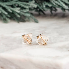 Load image into Gallery viewer, Herkimer Diamond Stud Earrings - Hypoallergenic, Waterproof