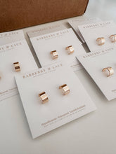 Load image into Gallery viewer, Thick Huggie Hoop Stud Earrings - Hypoallergenic, Handmade