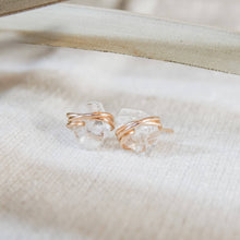 Load image into Gallery viewer, Herkimer Diamond Stud Earrings - Hypoallergenic, Waterproof