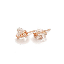 Load image into Gallery viewer, Herkimer Diamond Stud Earrings - Hypoallergenic, Waterproof