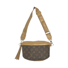 Load image into Gallery viewer, Britt Belt Bag In Bronze Leather | Upcycled LV Full Front