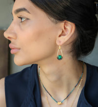 Load image into Gallery viewer, Capsule Earrings in Malachite
