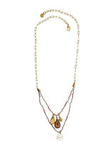 Load image into Gallery viewer, Organza Double Strand Necklace in Brown Saphire
